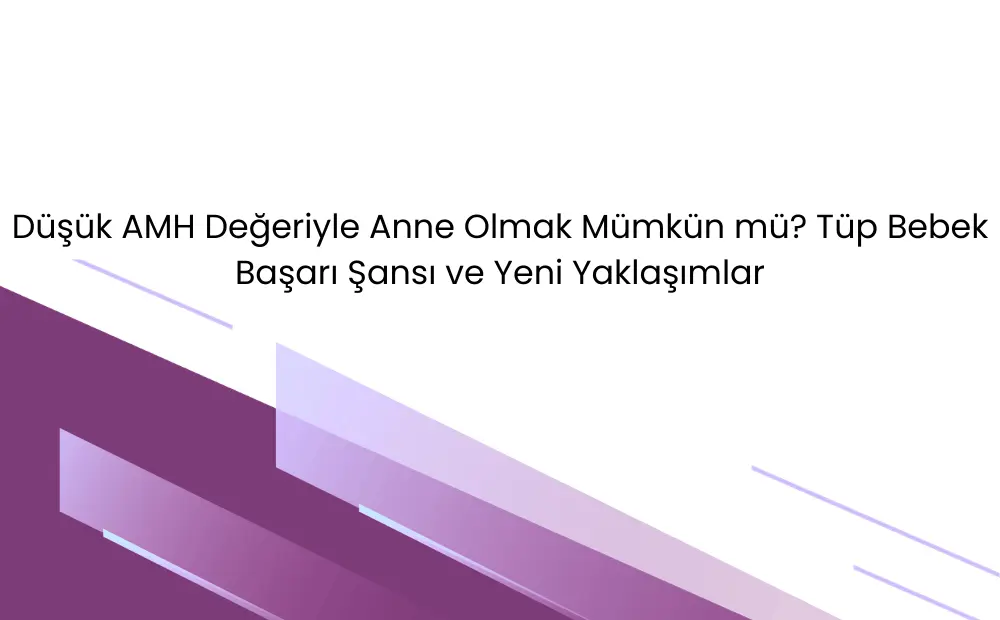 Düşük AMH değeri ve azalan yumurta rezervine rağmen tüp bebek başarısını temsil eden görsel.
